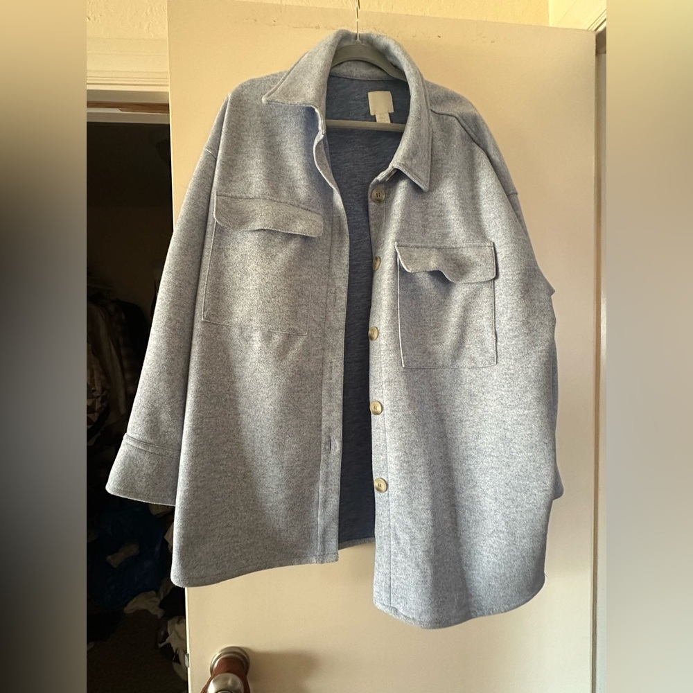 H&M Powder Blue Shacket